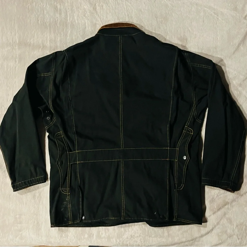 Vintage Polo Ralph Lauren Black Chore Coat Barn Jacket Men’s Size Medium - Picture 2 of 4
